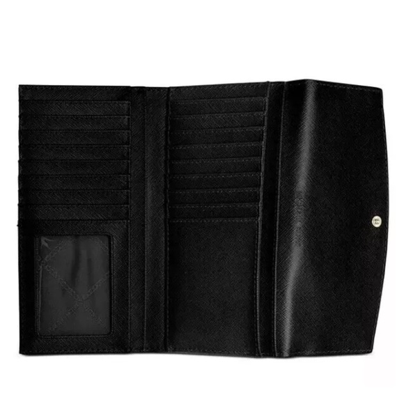 Michael Kors Karla Large Trifold Black/Gold Wallet In Original Packaging - Picture 2 of 3